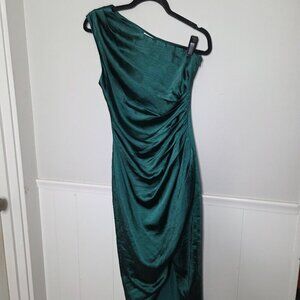 ELLIATT Revolve Cassini Forest Green One Shoulder Cocktail Dress